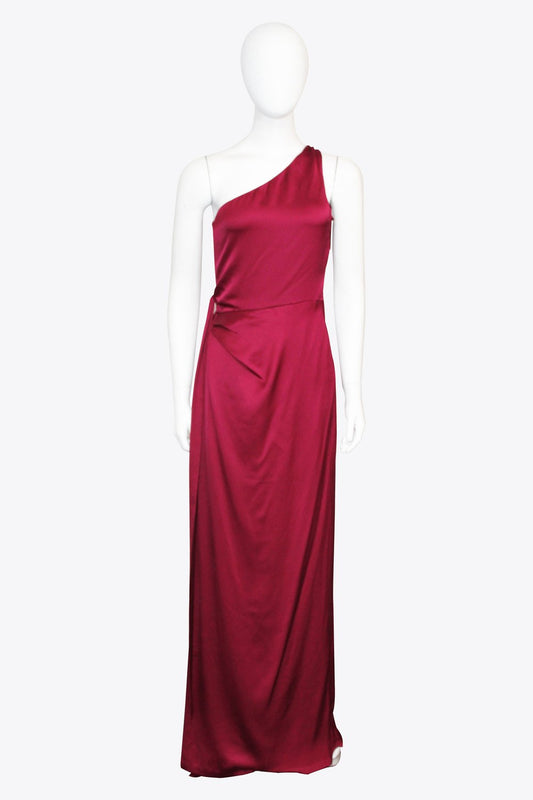 Gucci Pink One Shoulder Silk Gown