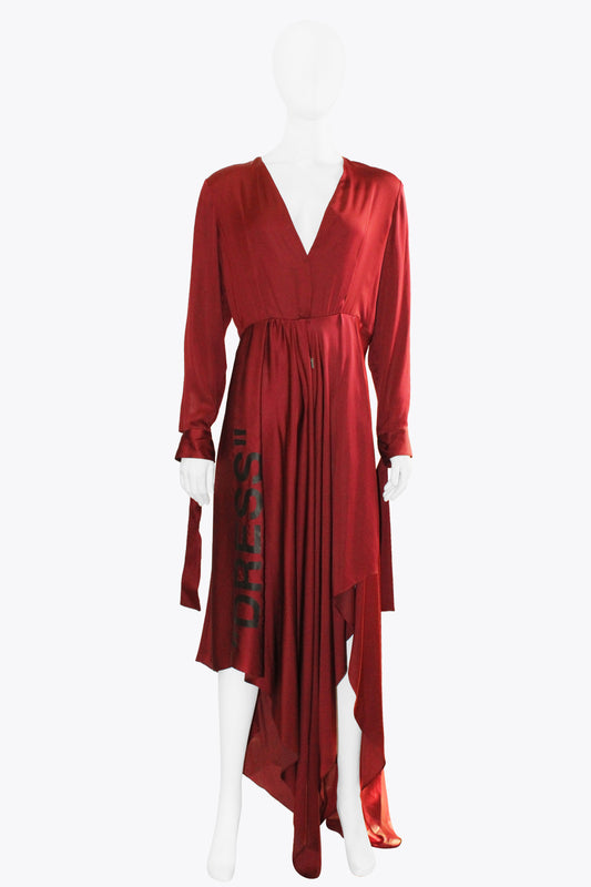 Off White Red LS Dress "Dress"