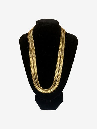 Gold Braided Chain Necklace