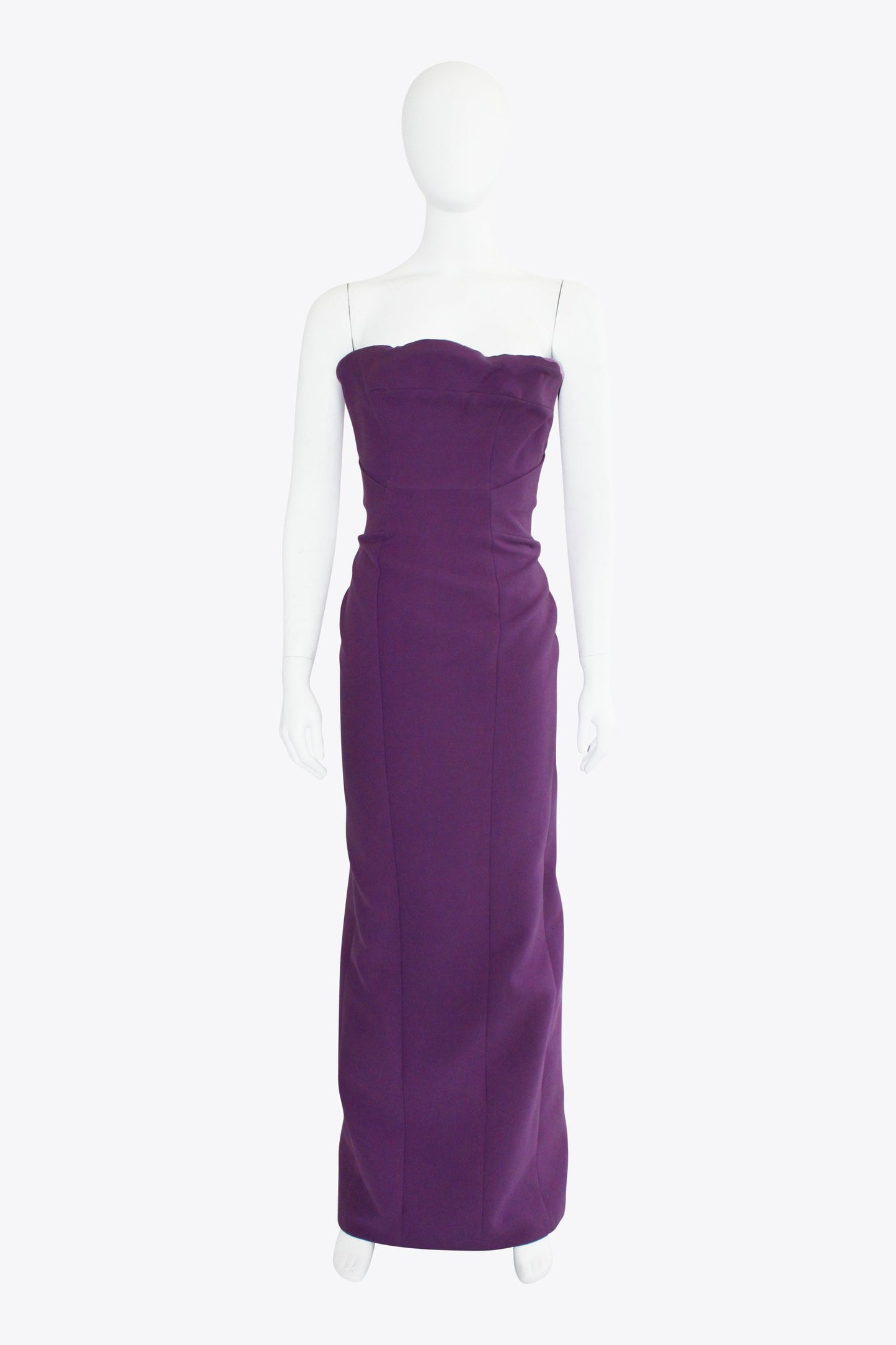 Dsquared2 Purple Strapless Gown