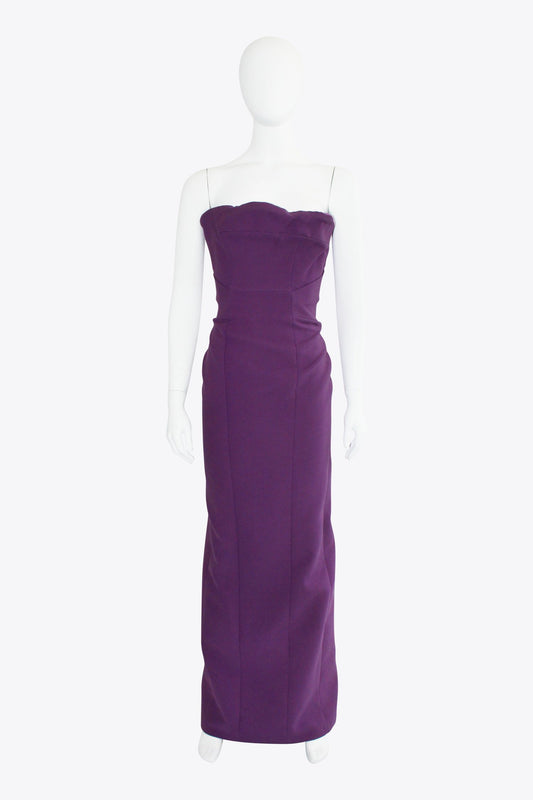 Dsquared2 Purple Strapless Gown