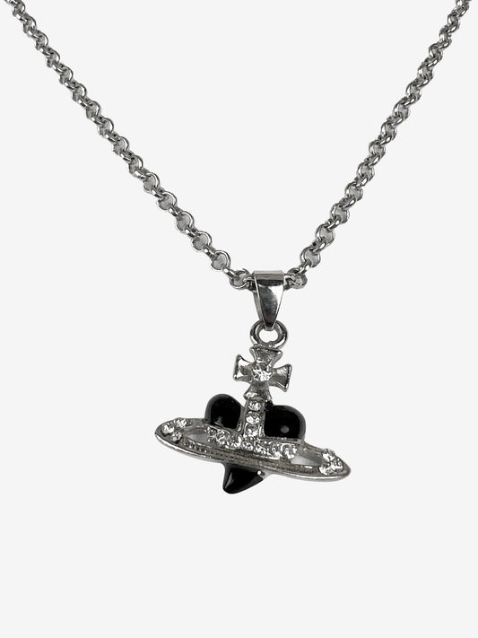 Vivienne Westwood Black Heart Diamond Necklace