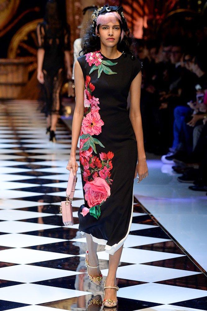 dolce & gabbana silk floral print dress