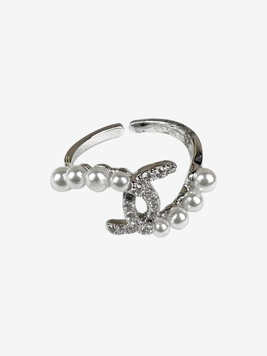 Chanel Silver Pearl Ring