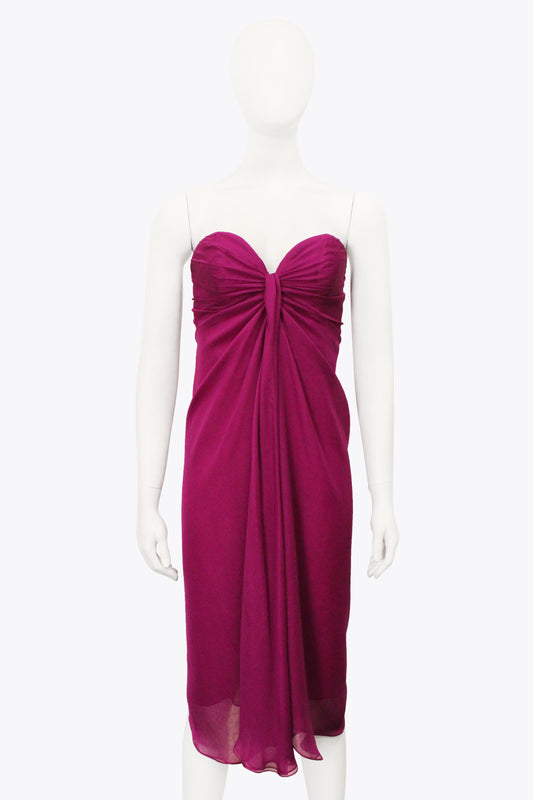 Yves Saint Laurent Sheer Purple Dress