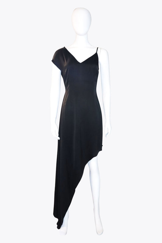 Nha Khanh Asymmetrical Black Dress