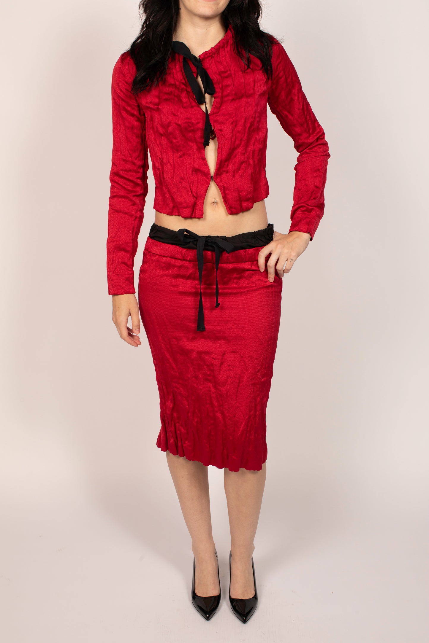 Prada Red Three Piece Set