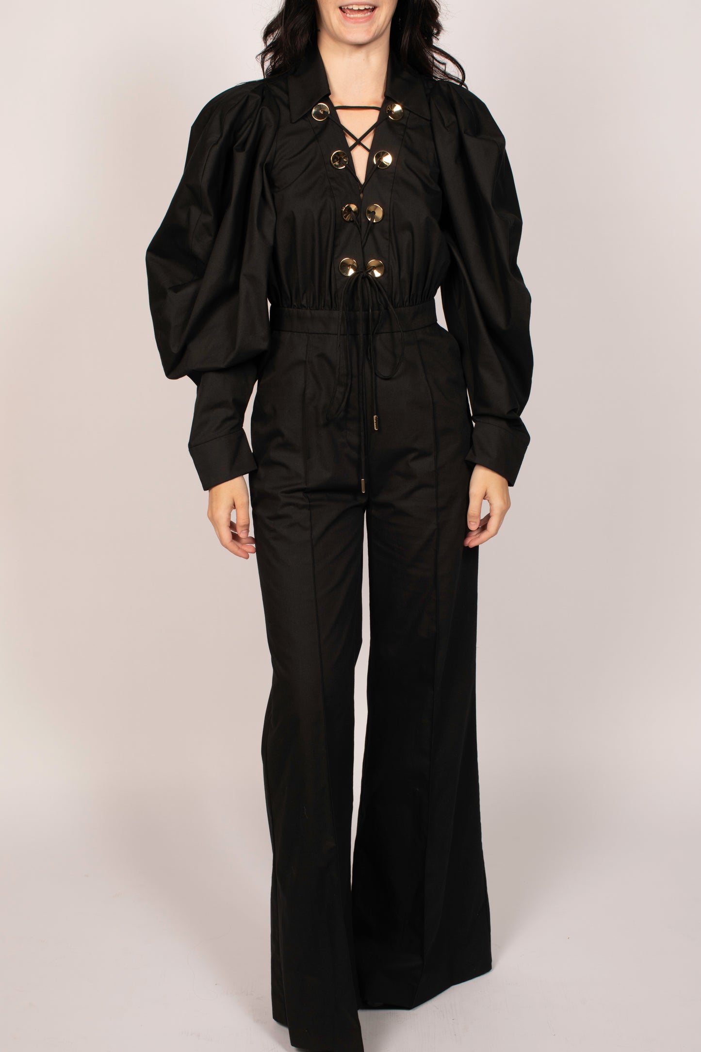 Elie Saab Black Puffy Jumpsuit