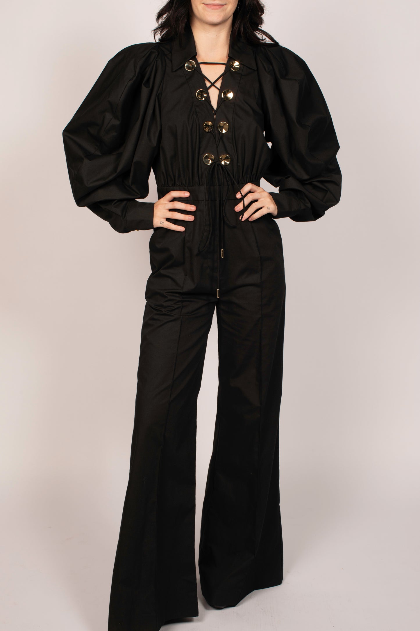 Elie Saab Black Puffy Jumpsuit