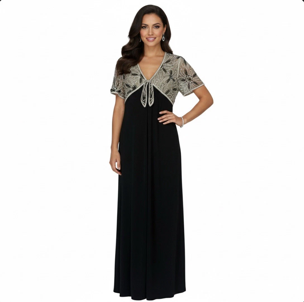 Bob Mackie Silver and Black Dress