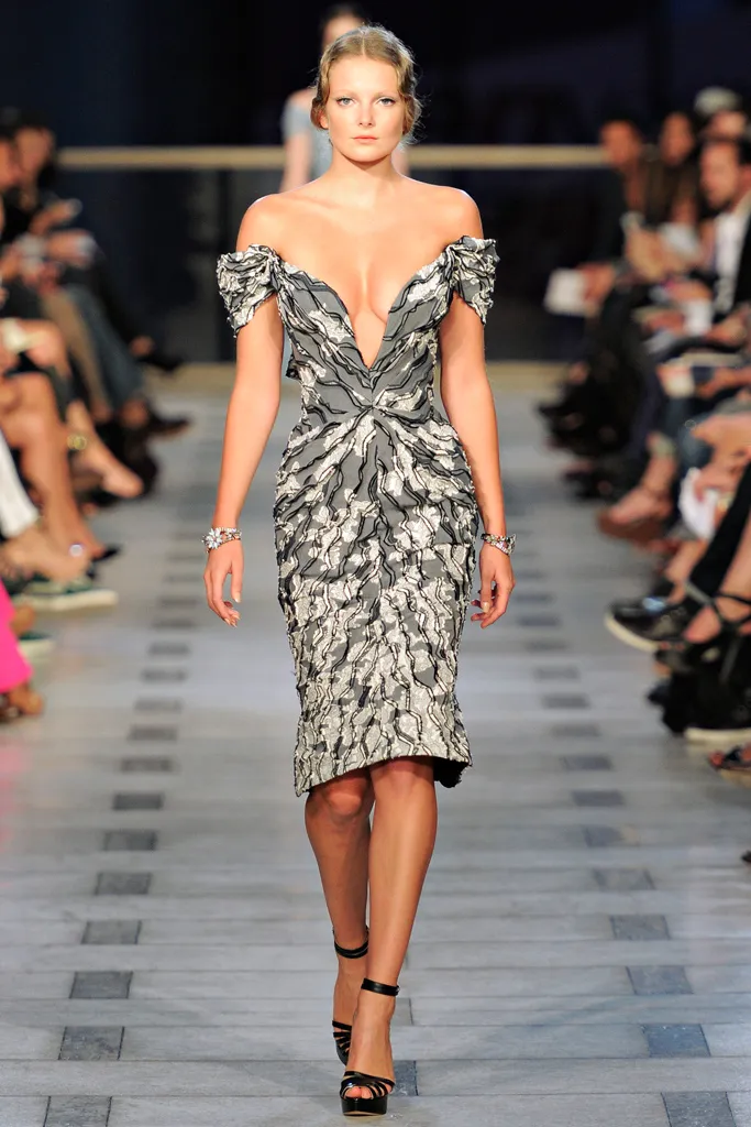 Zac Posen Silver Grey Dress