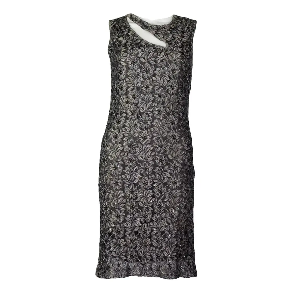 Alexander McQueen Silver Flower Dress