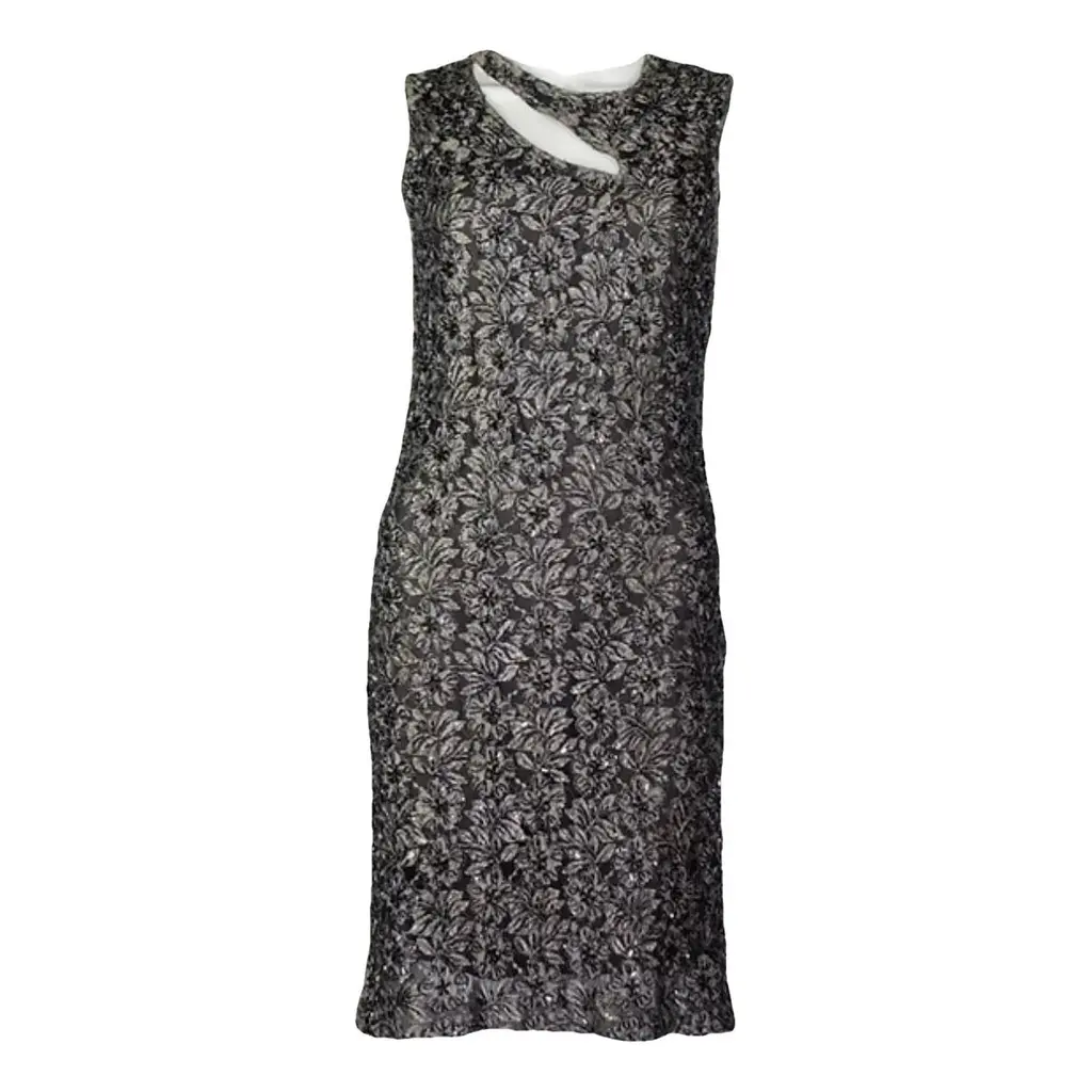 Alexander McQueen Silver Flower Dress