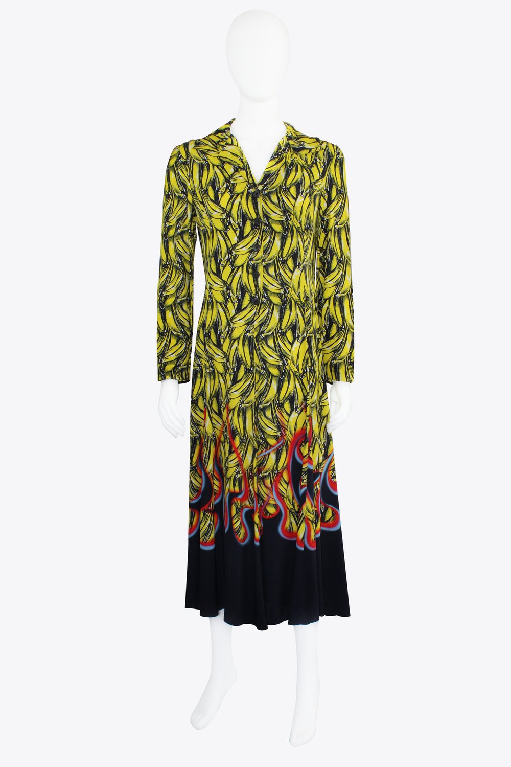 Prada Banana Flame Dress