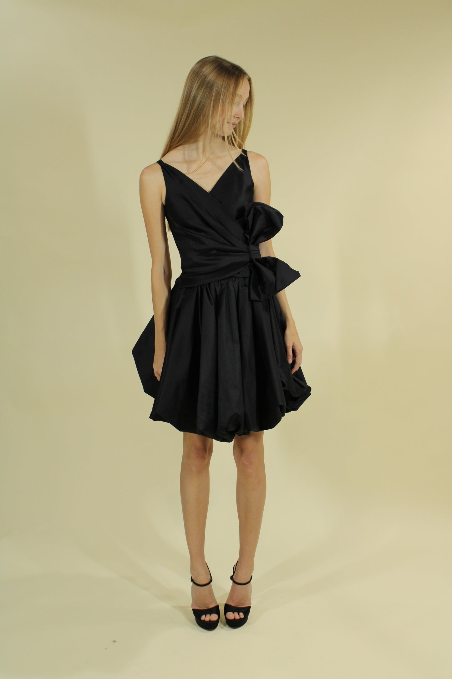 DSquared2 Black Bow Midi Dress