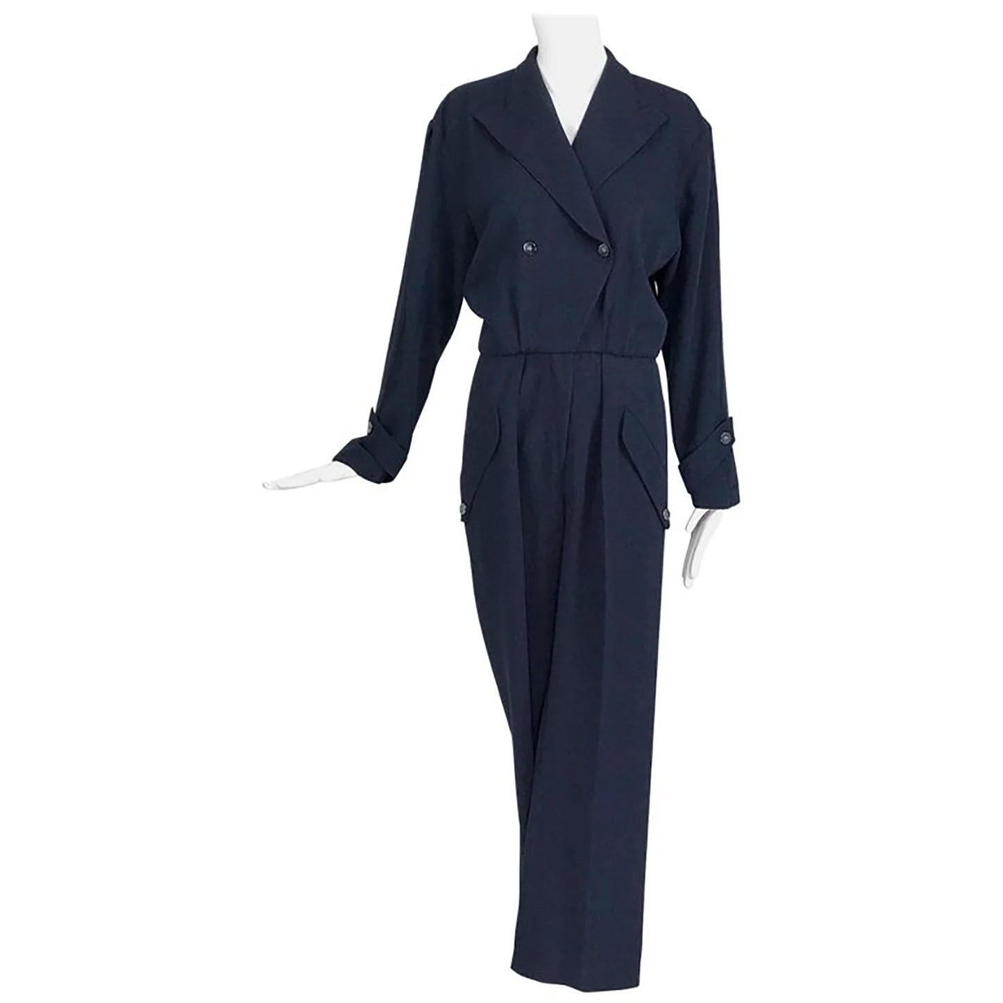 Mugler Navy Blue Jumpsuit