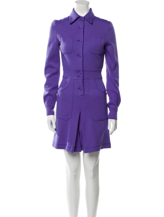 Miu Miu Purple Late 90s - Early 2000's LS Romper