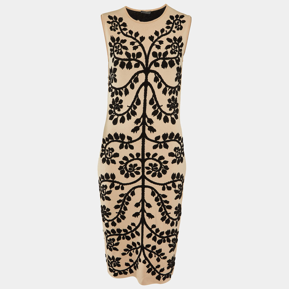 Alexander McQueen White and Black Pattern Dress