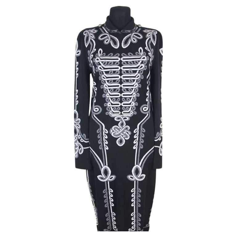 Alexander McQueen Black Pattern Dress