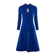 Balenciaga Blue Zip Dress