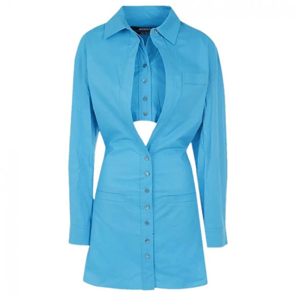 Jacquemus Blue Shirt Dress