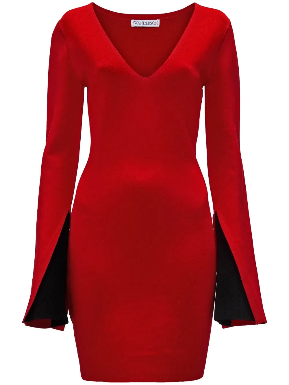 JW Anderson Red Dress With Black Arm Details