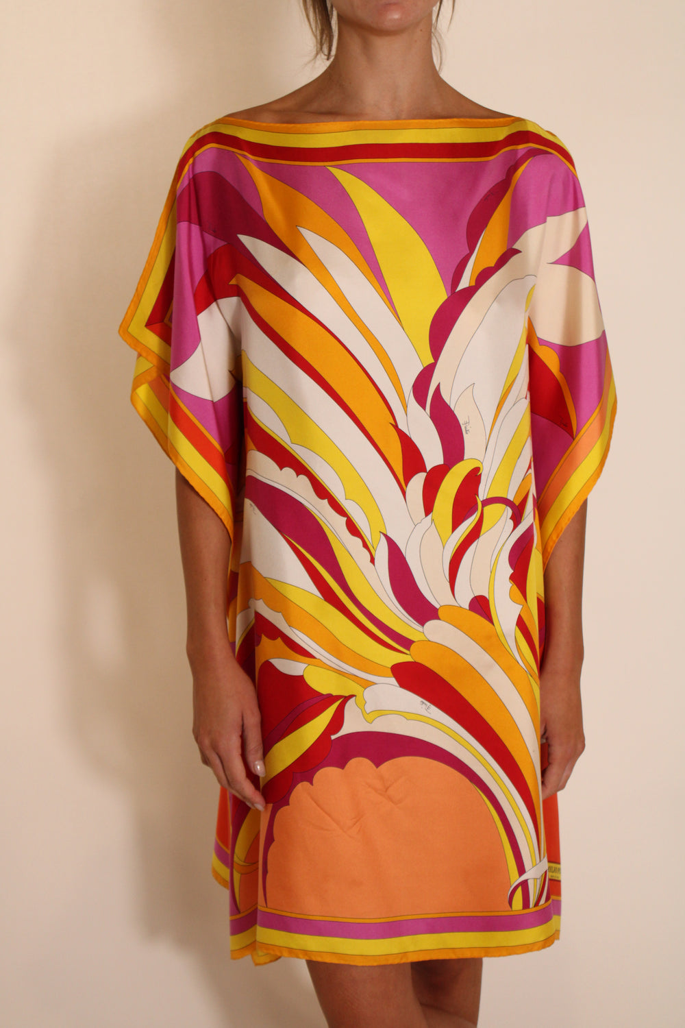 Pucci Pink & Orange Poncho Dress