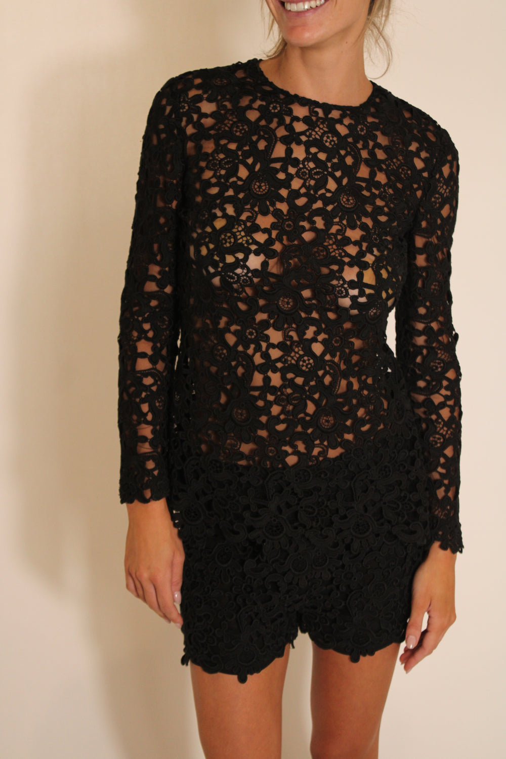 Valentino Black Crochet 2 Piece Set