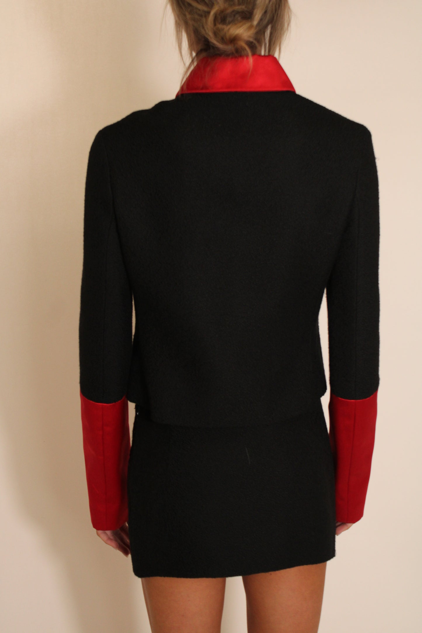 Ferragamo Black & Red Skirt Set