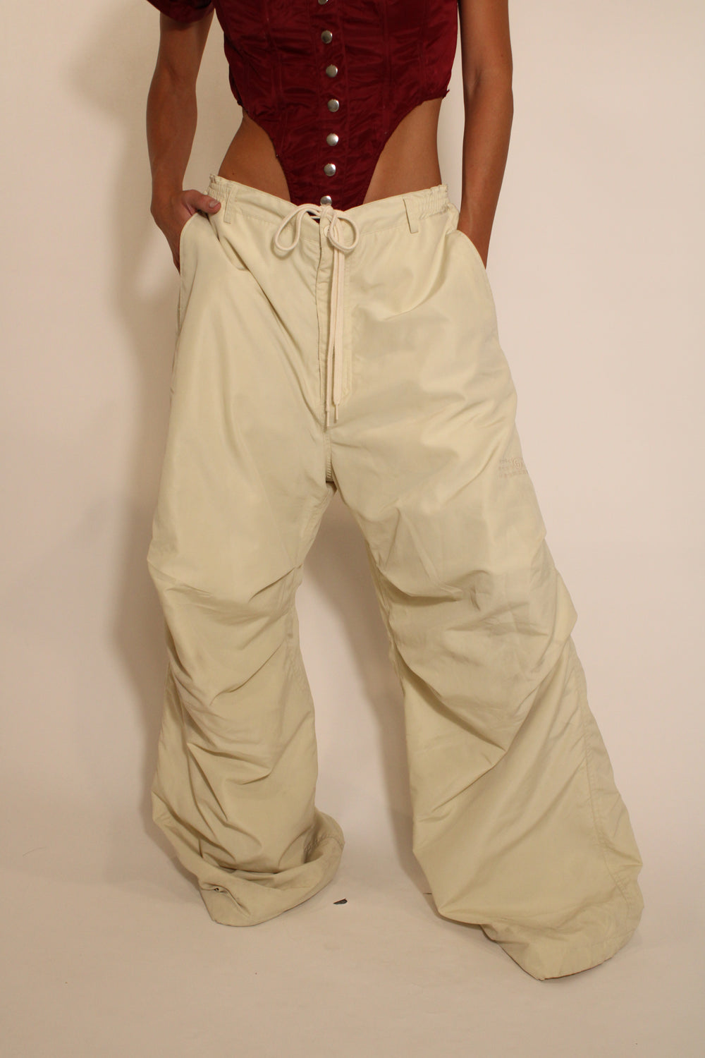 Maison Margiela Cream Parachute Pants