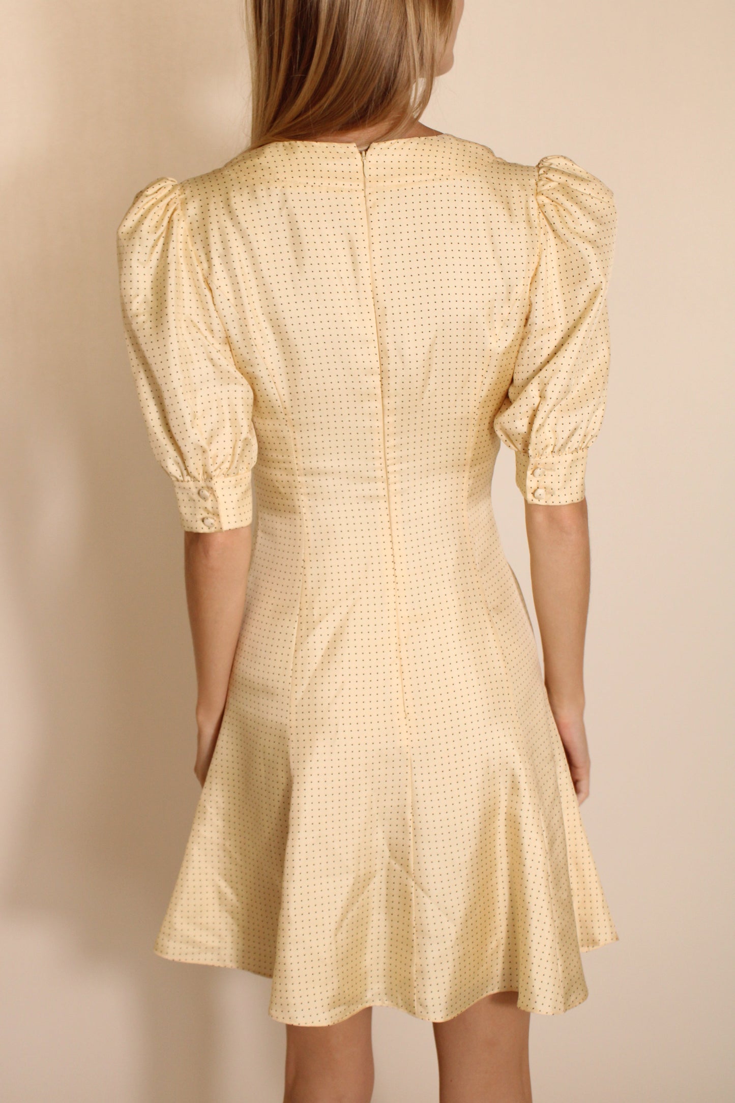 Alessandra Rich Yellow Mini Dress With Tie