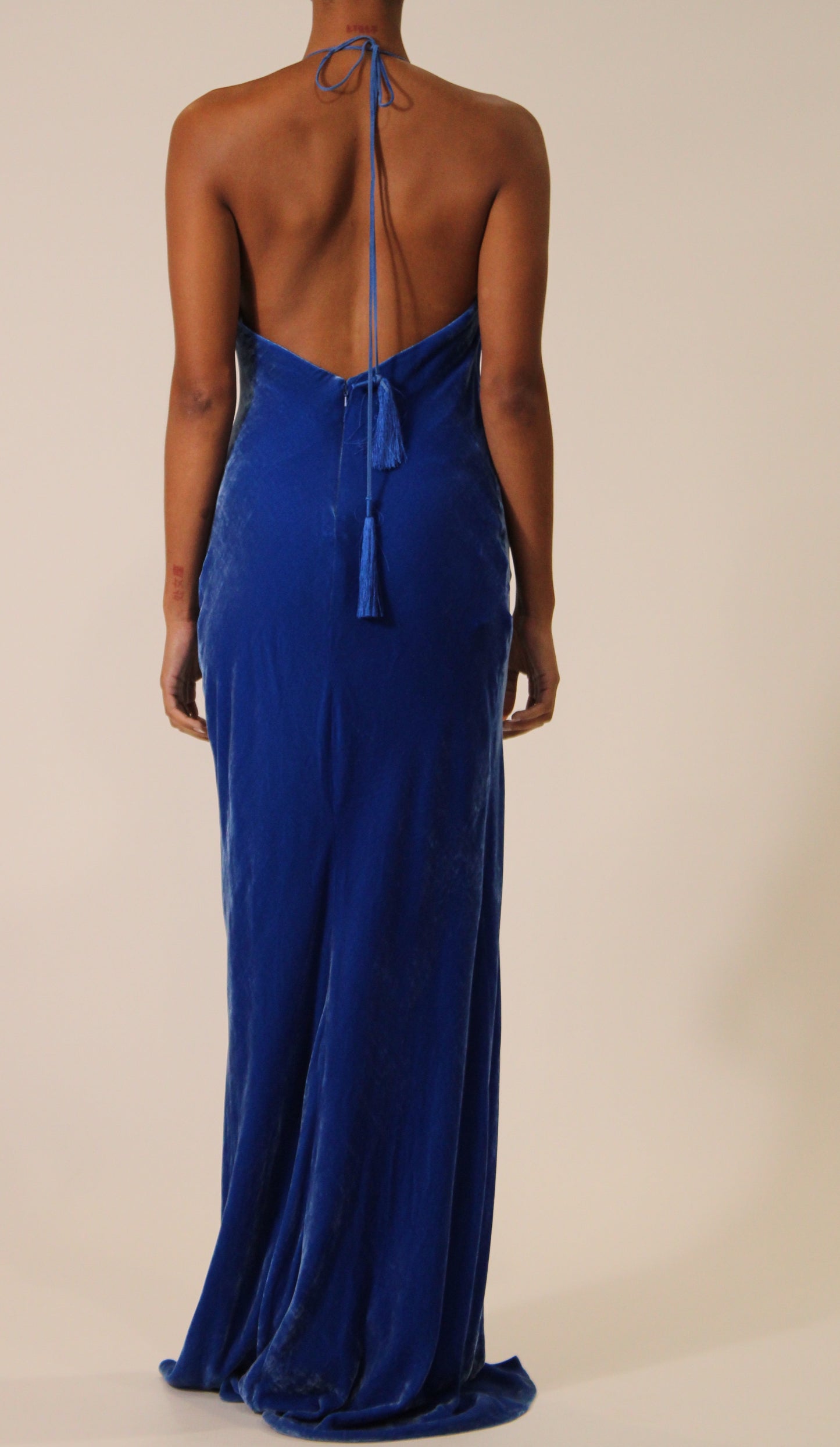 Cushnie Blue Velvet Gown