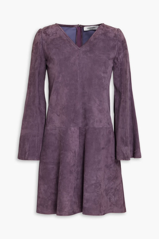 Valentino Purple Long Sleeve Mini Dress