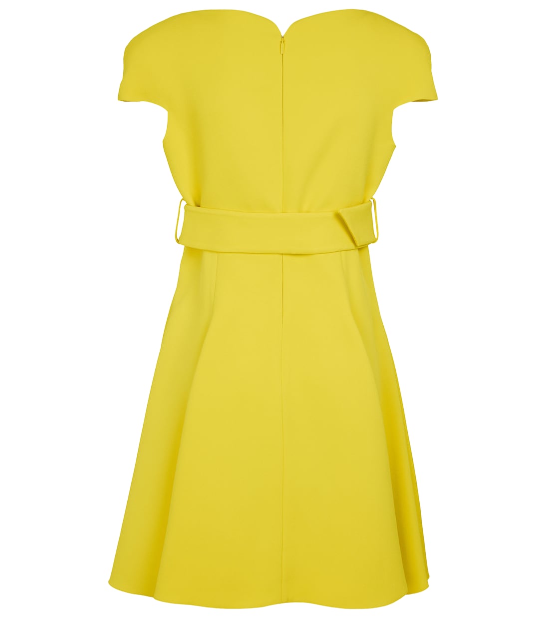 Versace Yellow Short-Sleeve Dress With Belt