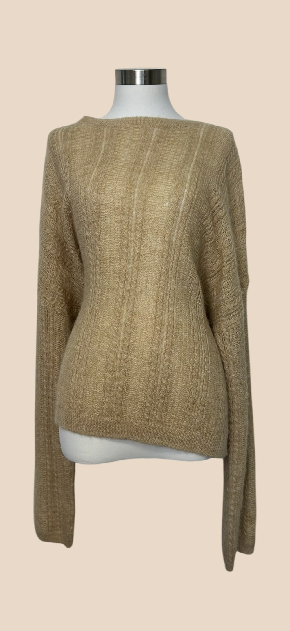 Acne Studios Beige Cable Knit Sweater