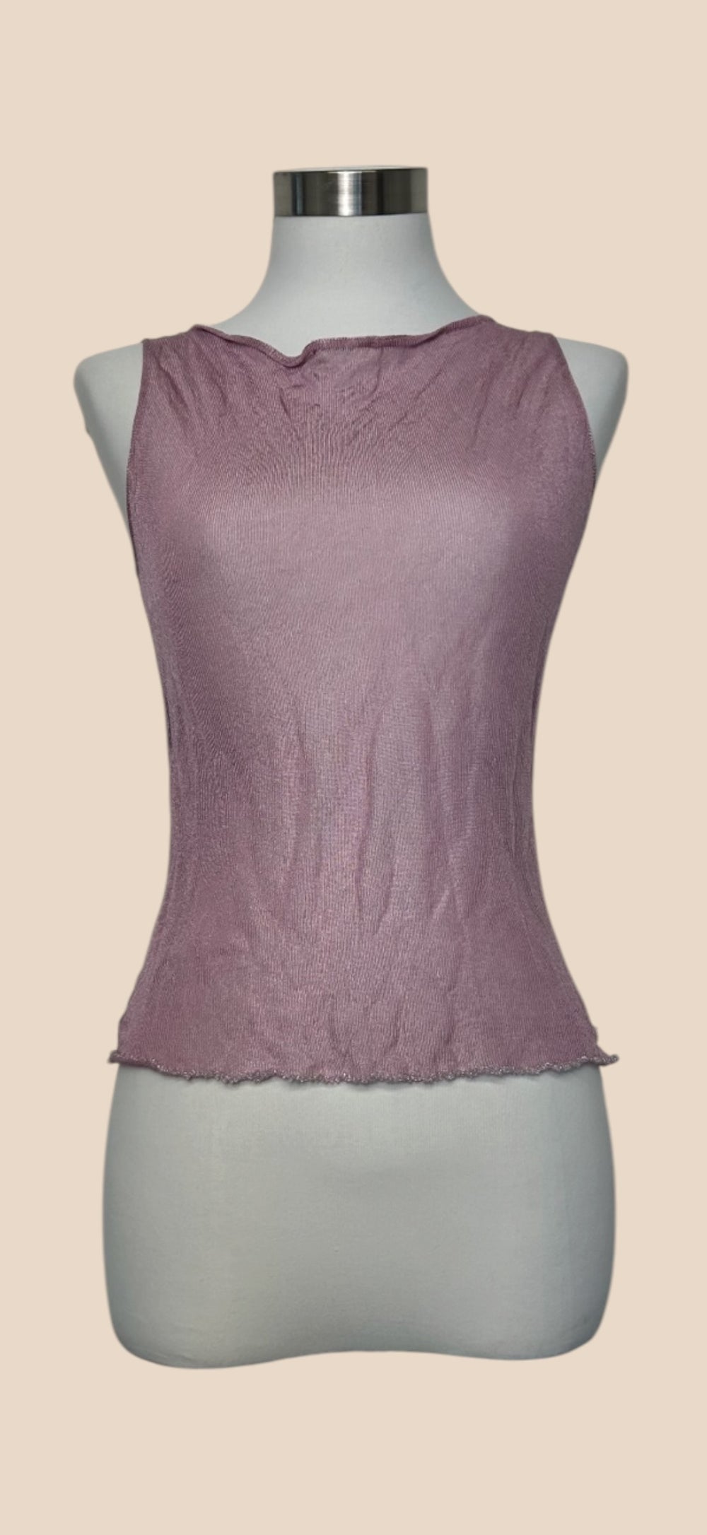 Alberta Ferretti Pink Sleeveless Boat Neck Top