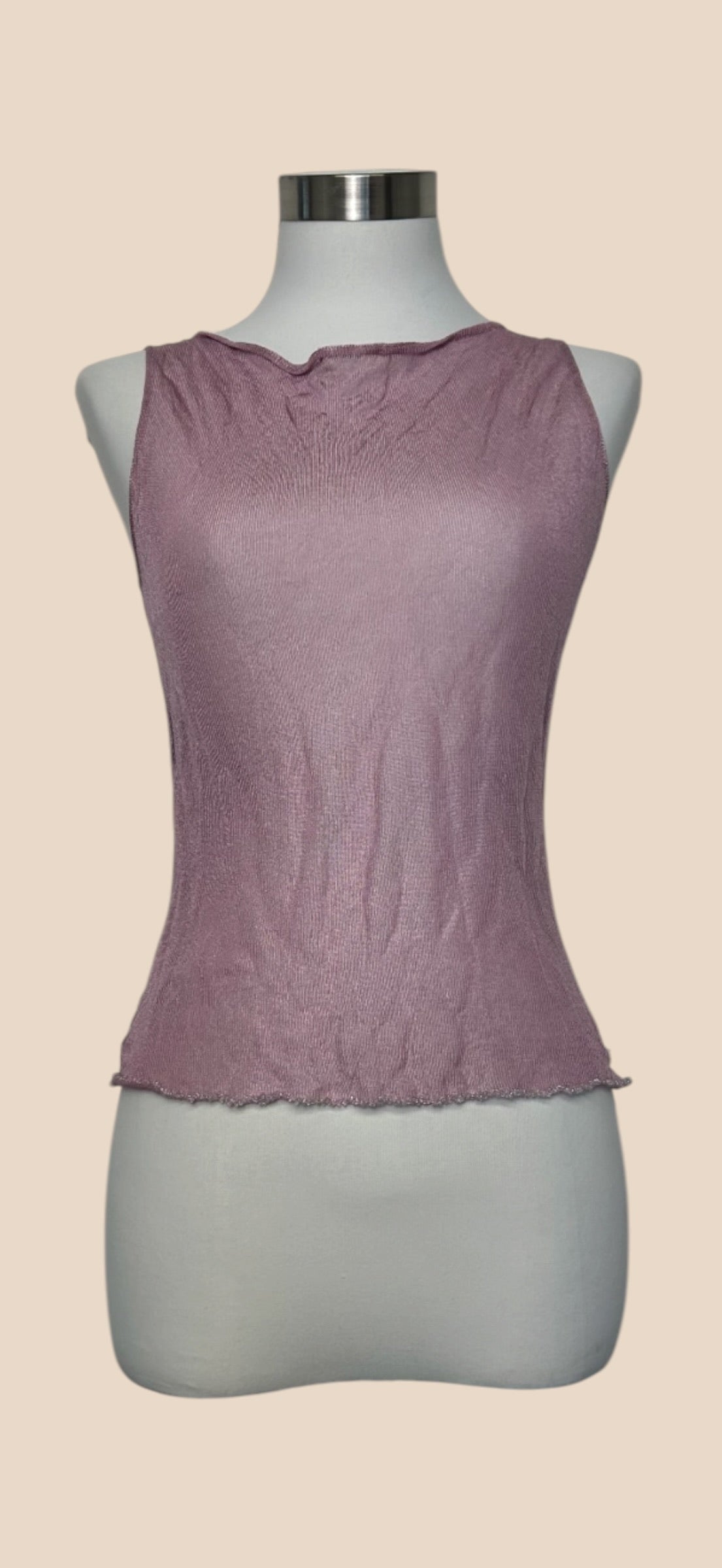 Alberta Ferretti Pink Sleeveless Boat Neck Top