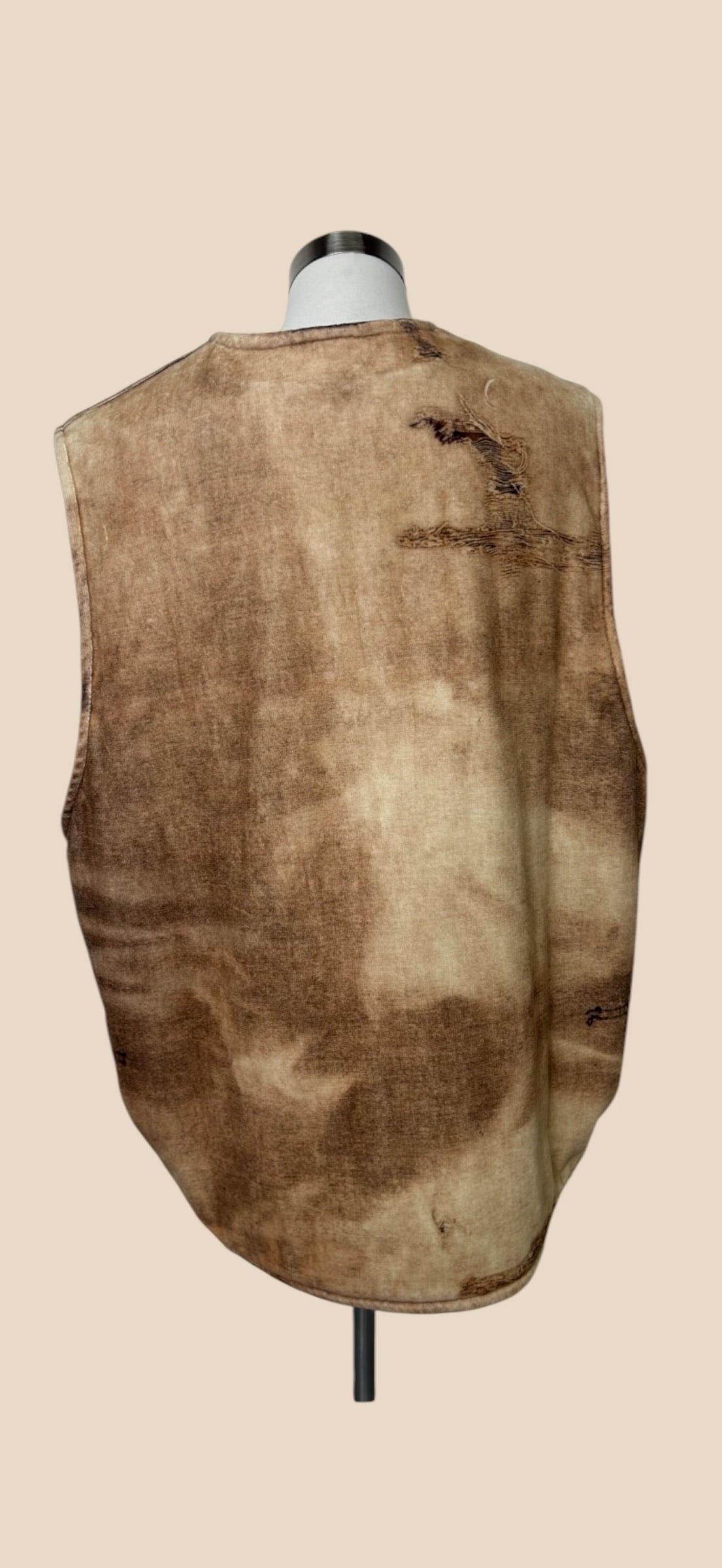 Alexander Wang Brown Distressed Zip-Up Vest