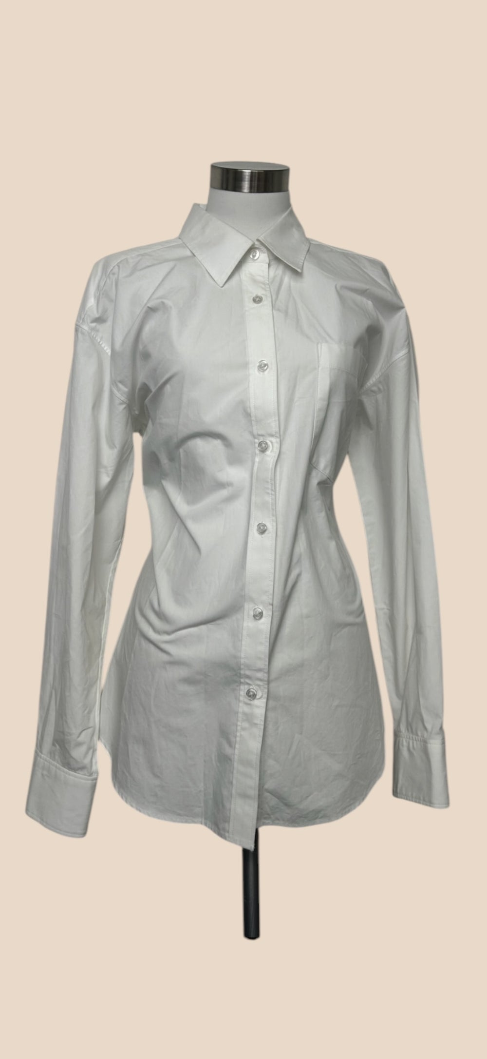 Alexander Wang White Fitted Button-Up Shirt