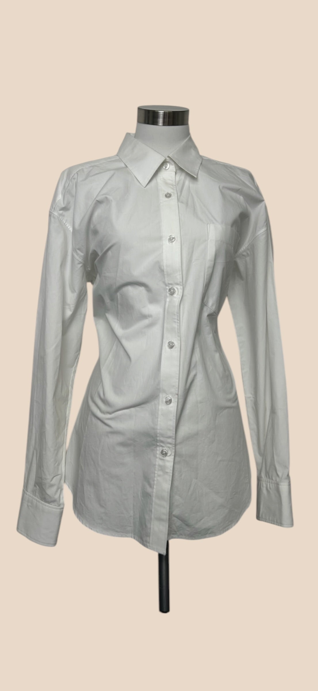 Alexander Wang White Fitted Button-Up Shirt
