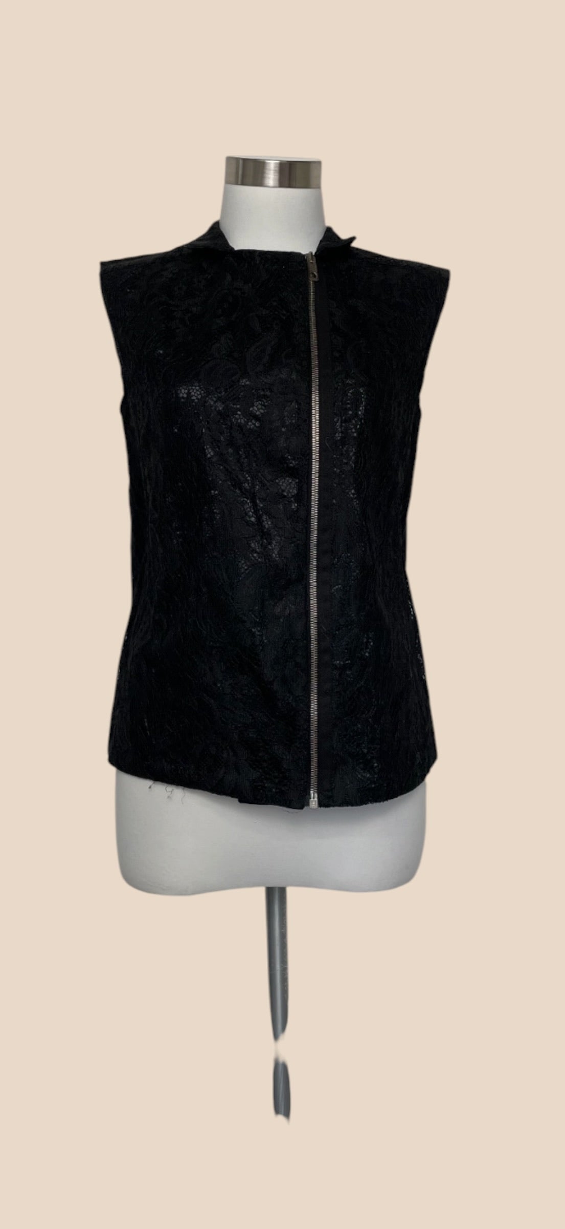 Balenciaga Black Zip-Up Sleeveless Vest