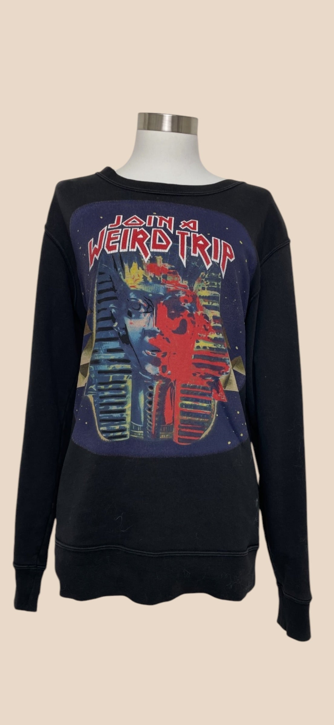 Balenciaga Black “Join a Weird Trip” Graphic Sweatshirt