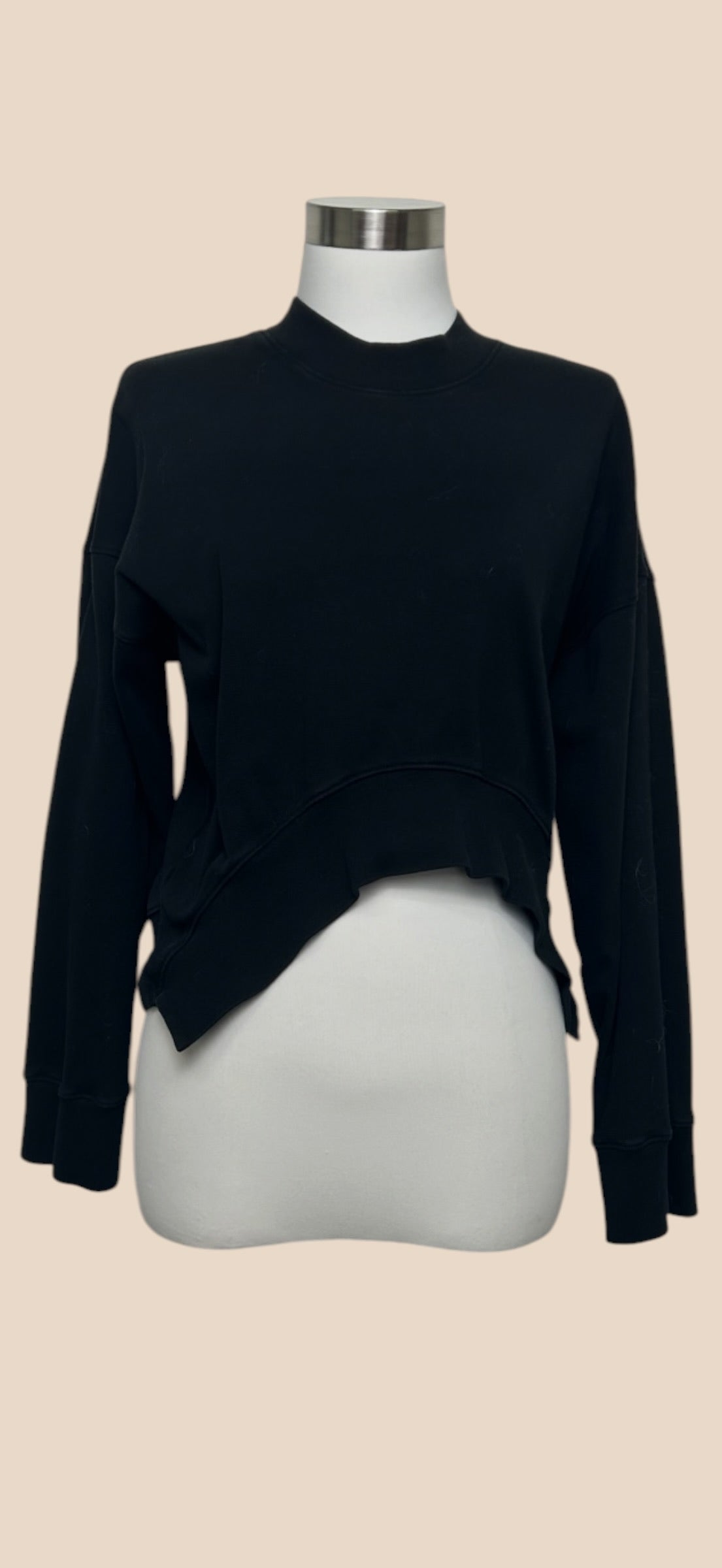 Balenciaga Black Cropped Sweatshirt