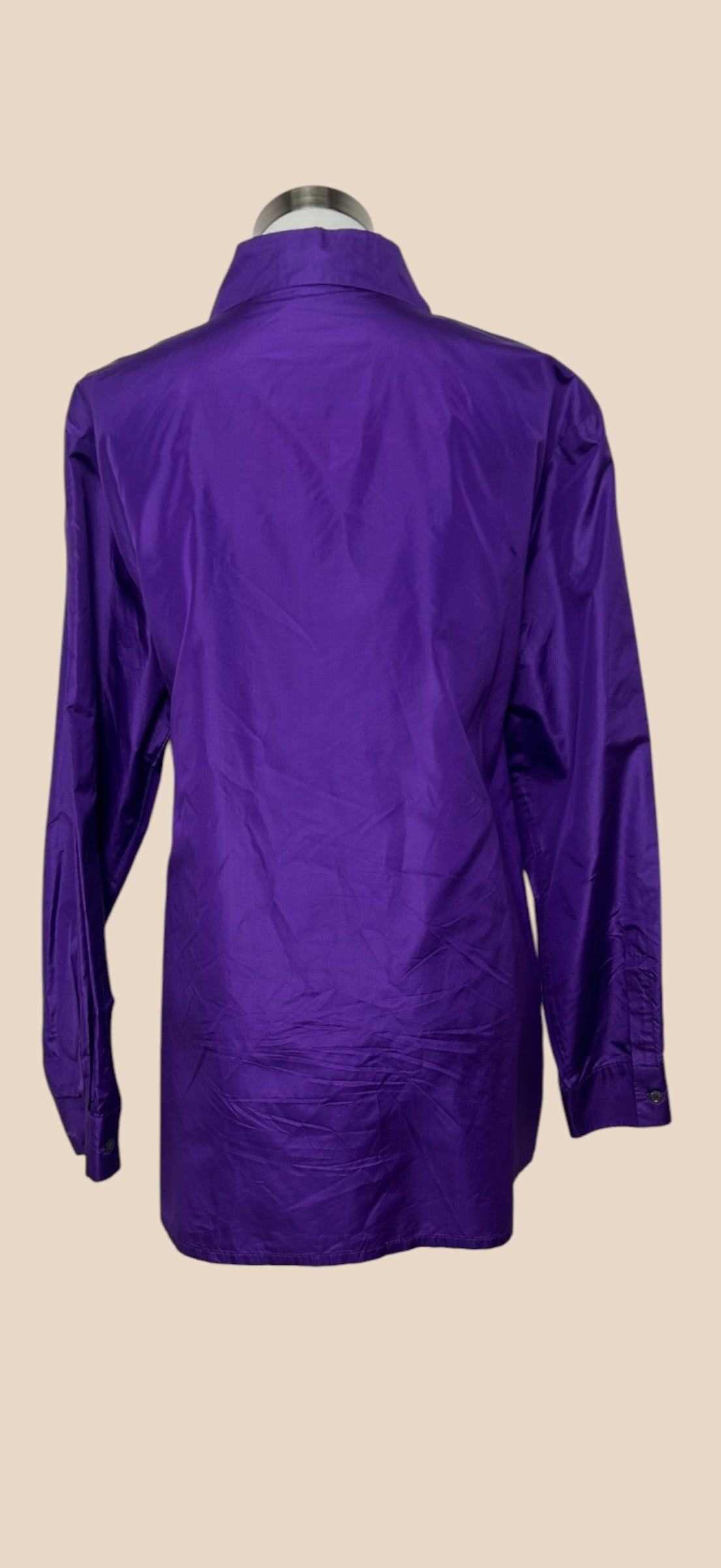 Celine Purple Long-Sleeve Button-Up Shirt