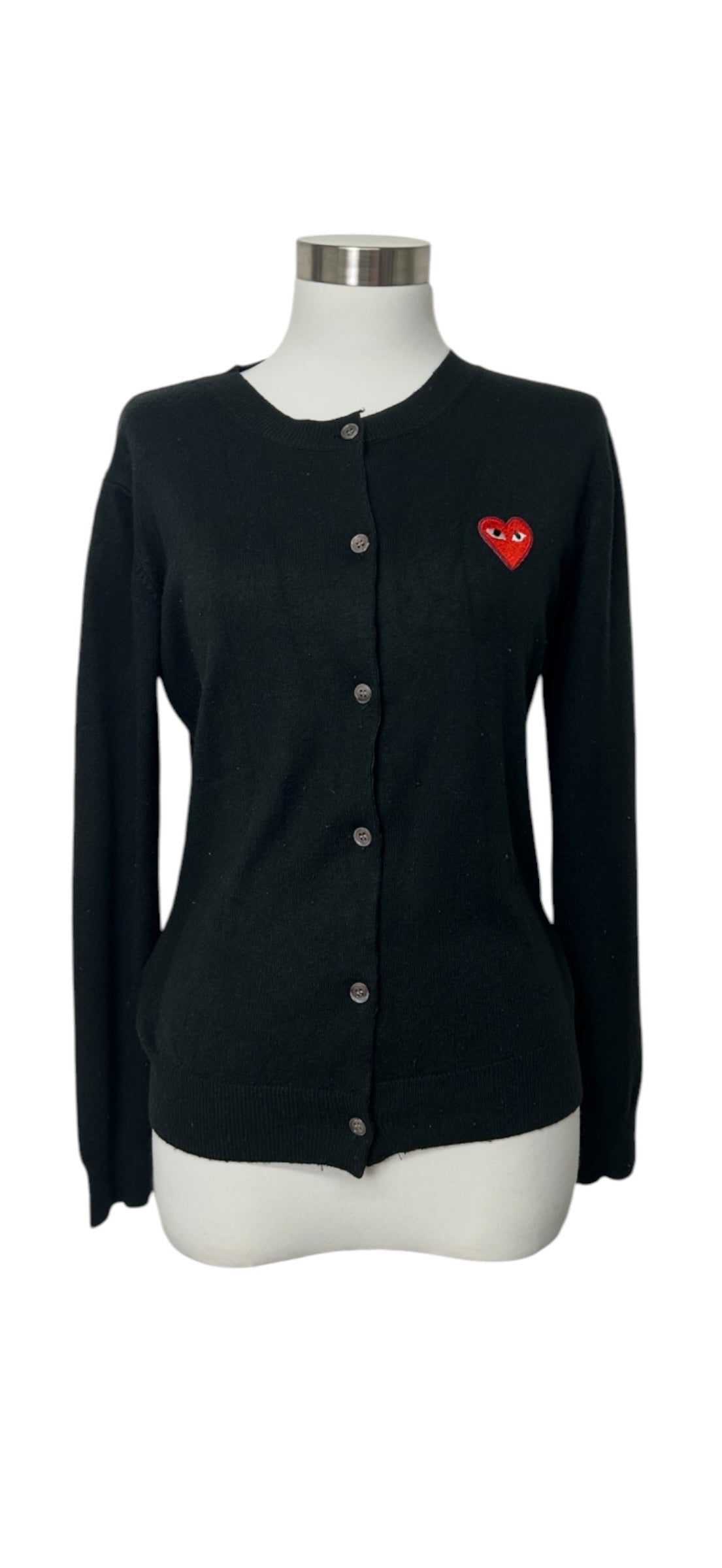 Comme des Garçons PLAY Wool Knit Button-Up Cardigan