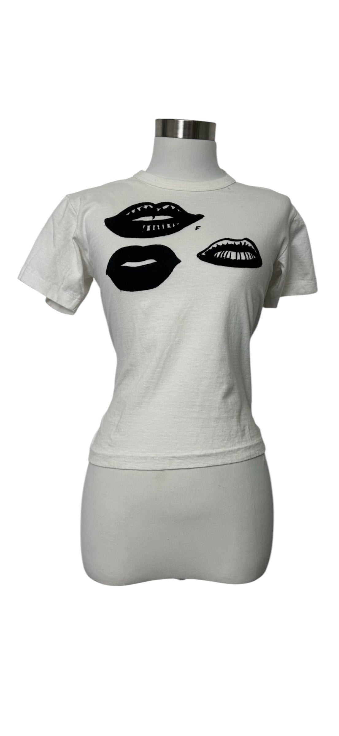 BLACK Comme des Garçons Lips Graphic Print T-Shirt