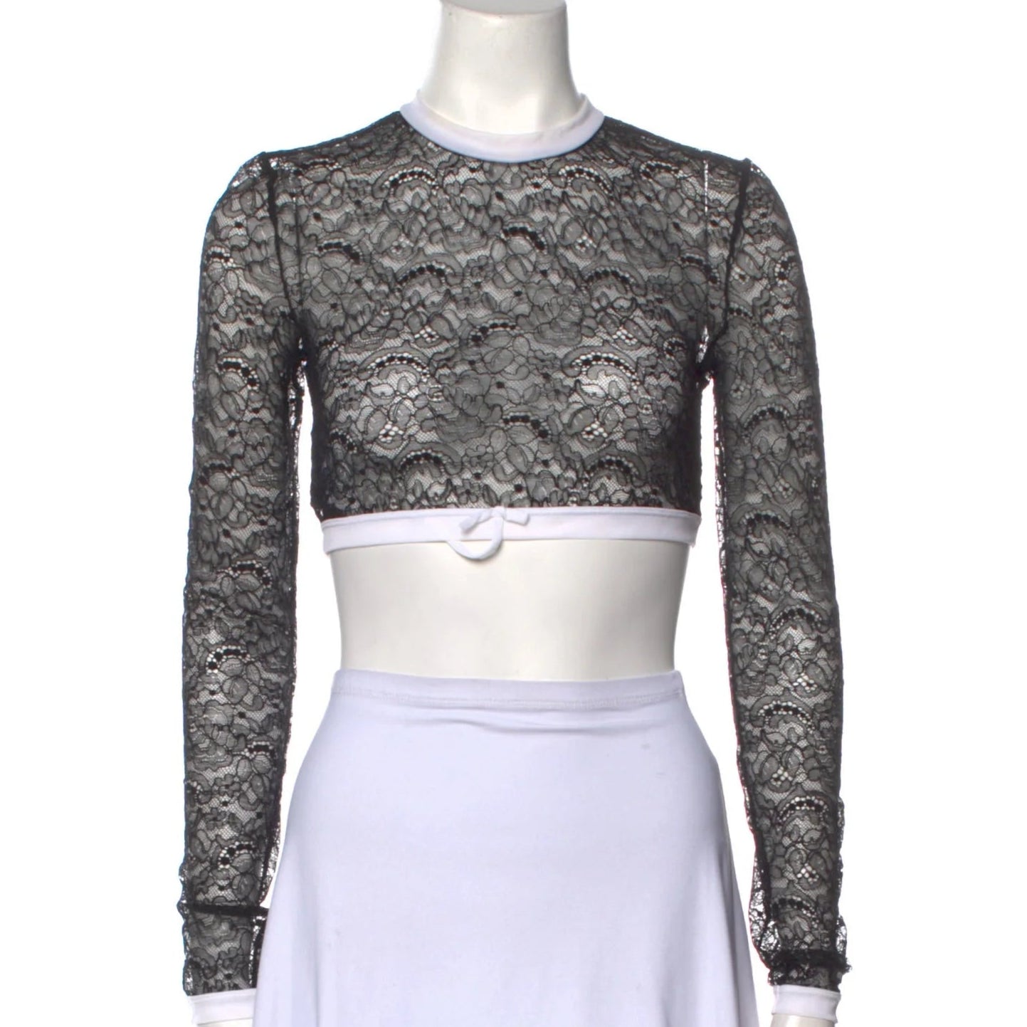 Miu Miu 2022 Sheer Black Top & Matching Pant