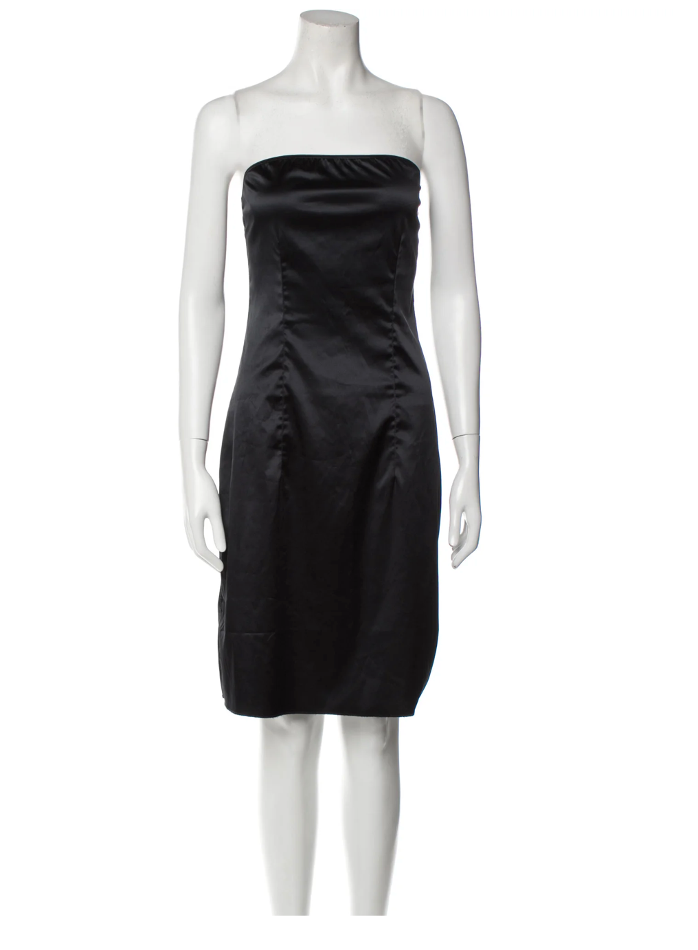 Jean Paul Gaultier Black Strapless Midi Dress