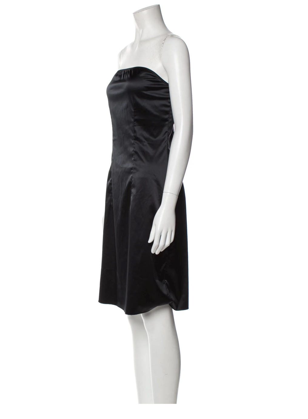 Jean Paul Gaultier Black Strapless Midi Dress