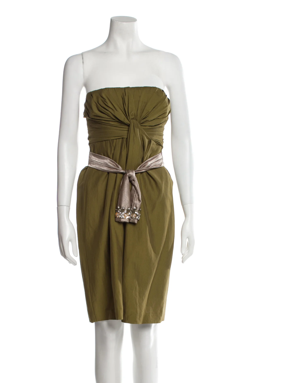 Chloe Green Strapless Dress